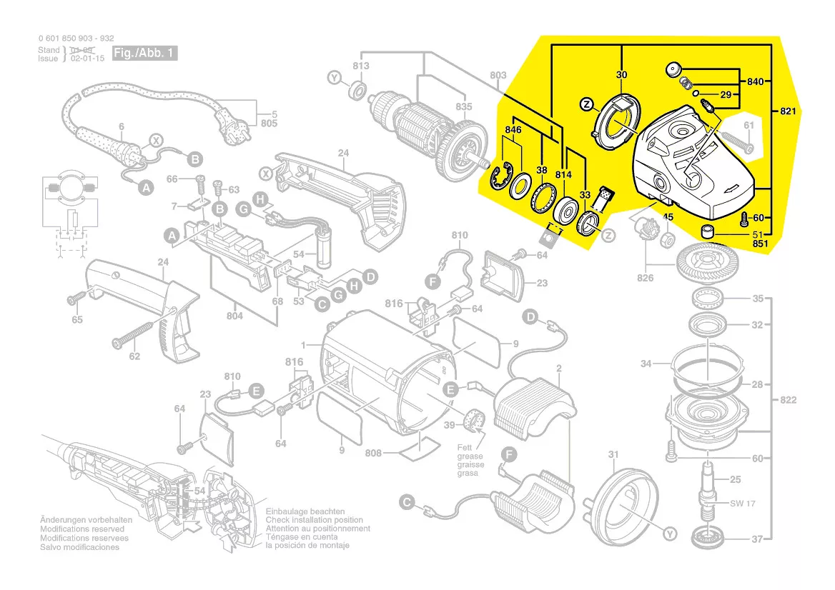 Carter d\'engrenage réf. 1 607 000 C00 Bosch